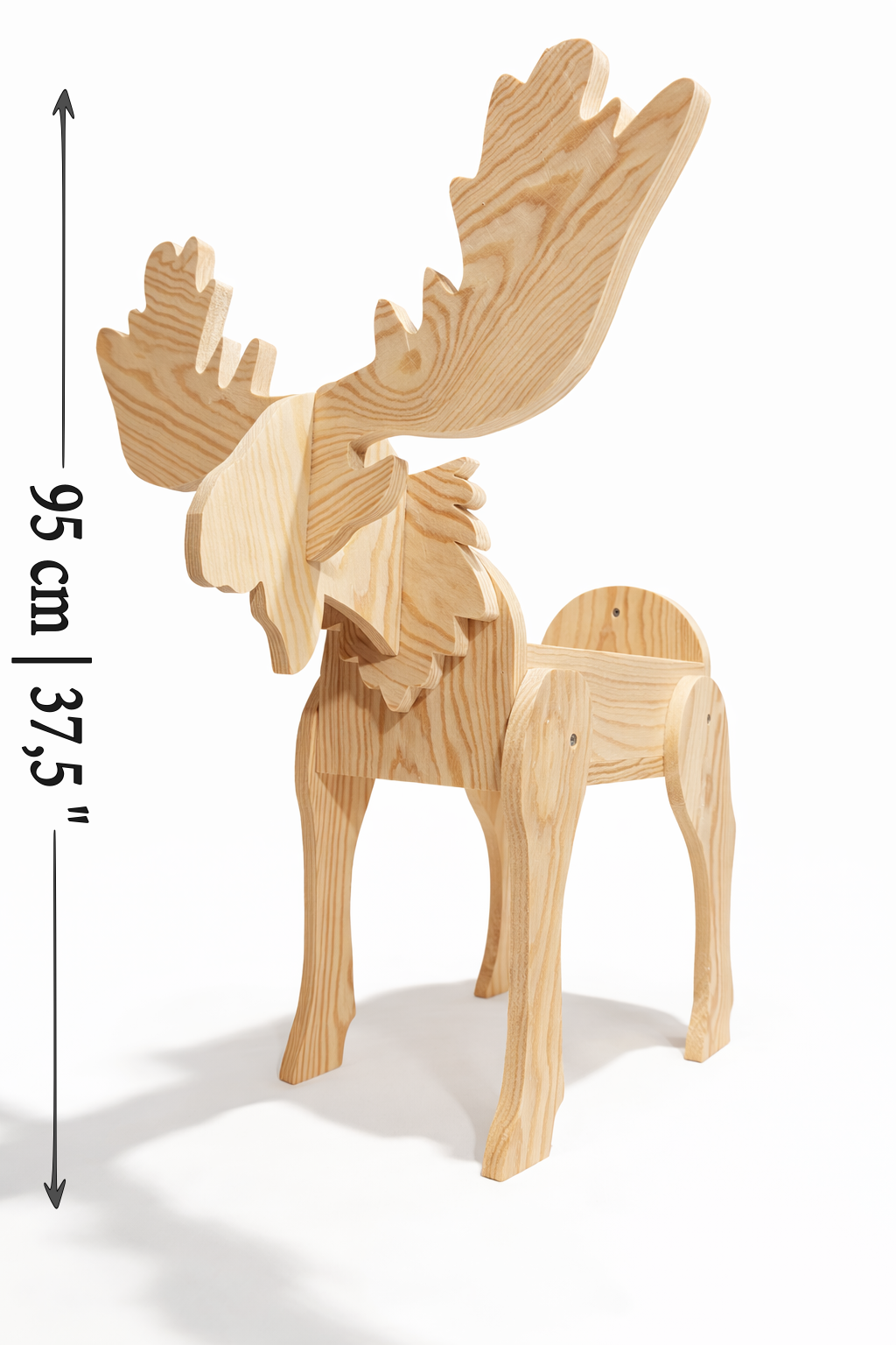 Wooden Moose Planter Scroll Saw Pattern: Animal Flower Pot, Woodworking Plans (PDF, SVG, Dxf)