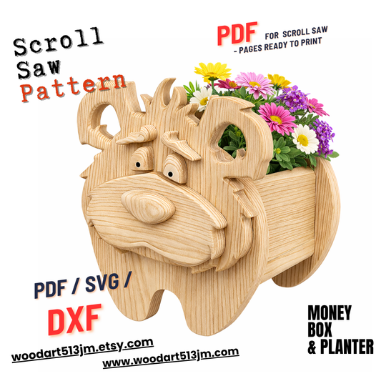 Wooden Bear no.5 Design for Unique Home & Garden Decoration | PDF | SVG | DXF | Scroll Saw