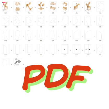 Wooden Moose Planter Scroll Saw Pattern: Animal Flower Pot, Woodworking Plans (PDF, SVG, Dxf)