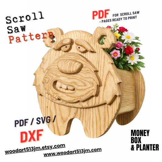 Wooden Bear no.6 Design for Unique Home & Garden Decoration | PDF | SVG | DXF | Scroll Saw
