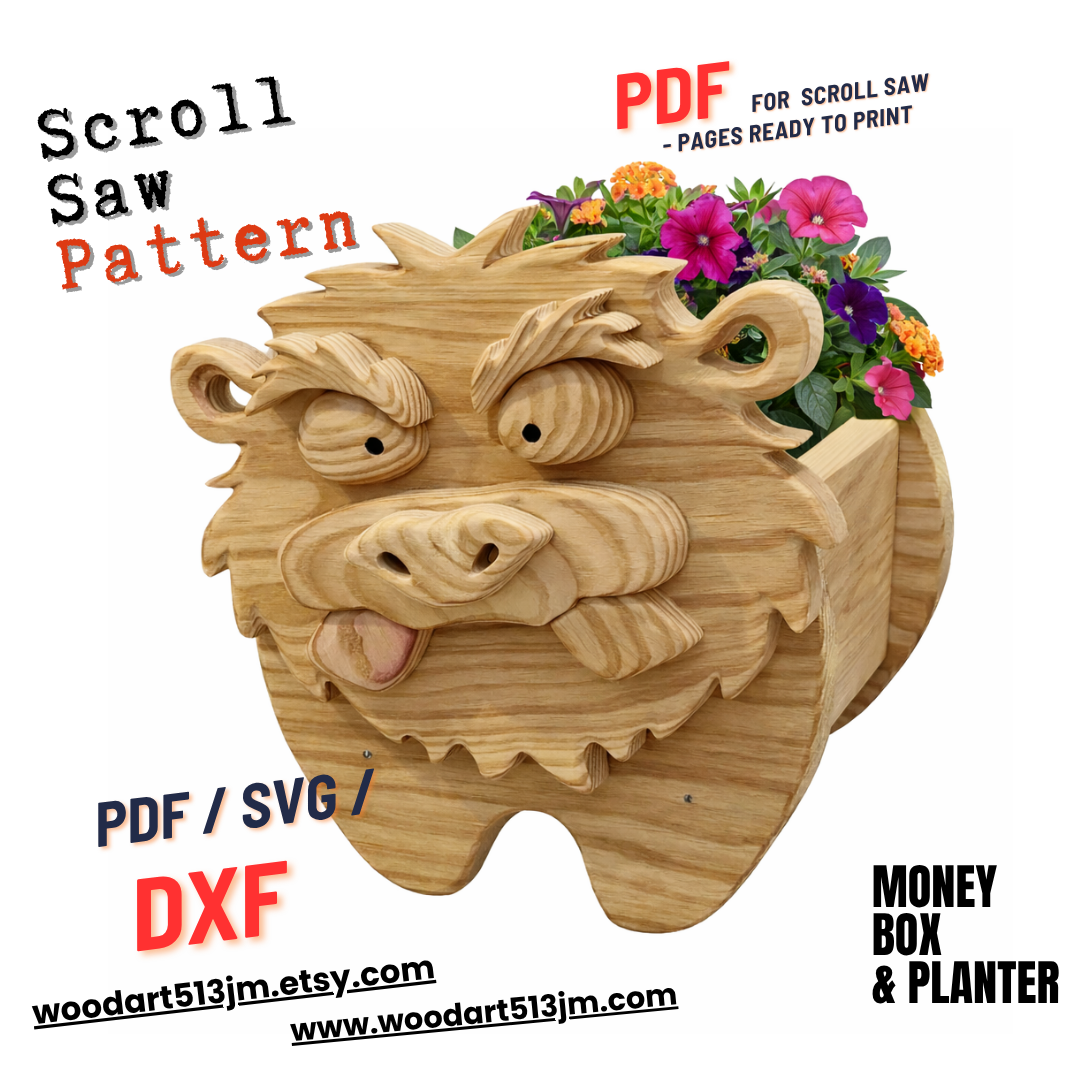 Wooden Beaver no.1 Design for Unique Home & Garden Decoration | PDF | SVG | DXF | Scroll Saw