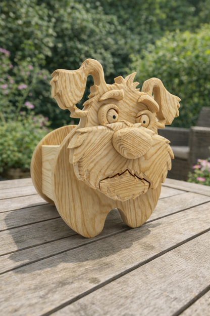 Wooden Dog no.20  Planter & Money Box | Woodworking PDF/SVG/DXF