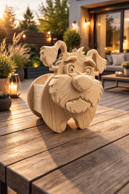 Wooden Dog no.20  Planter & Money Box | Woodworking PDF/SVG/DXF