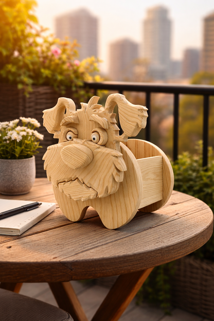 Wooden Dog no.20  Planter & Money Box | Woodworking PDF/SVG/DXF