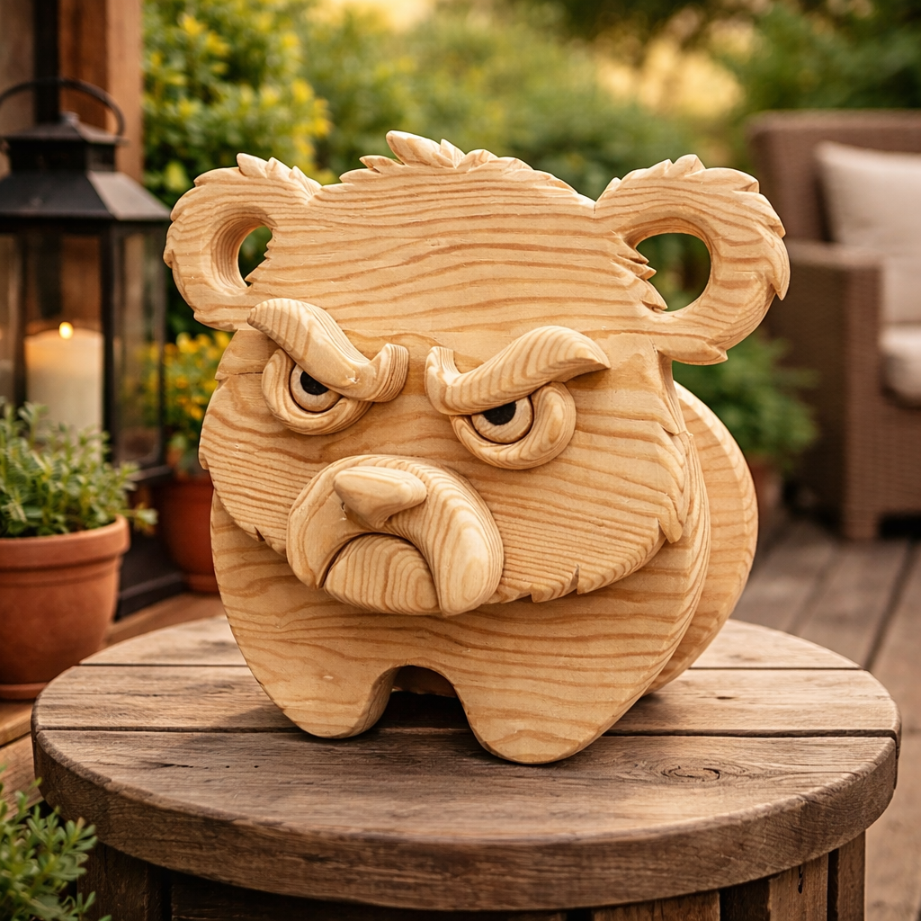 Wooden Bear no.3 Design for Unique Home & Garden Decoration | PDF | SVG | DXF | Scroll Saw