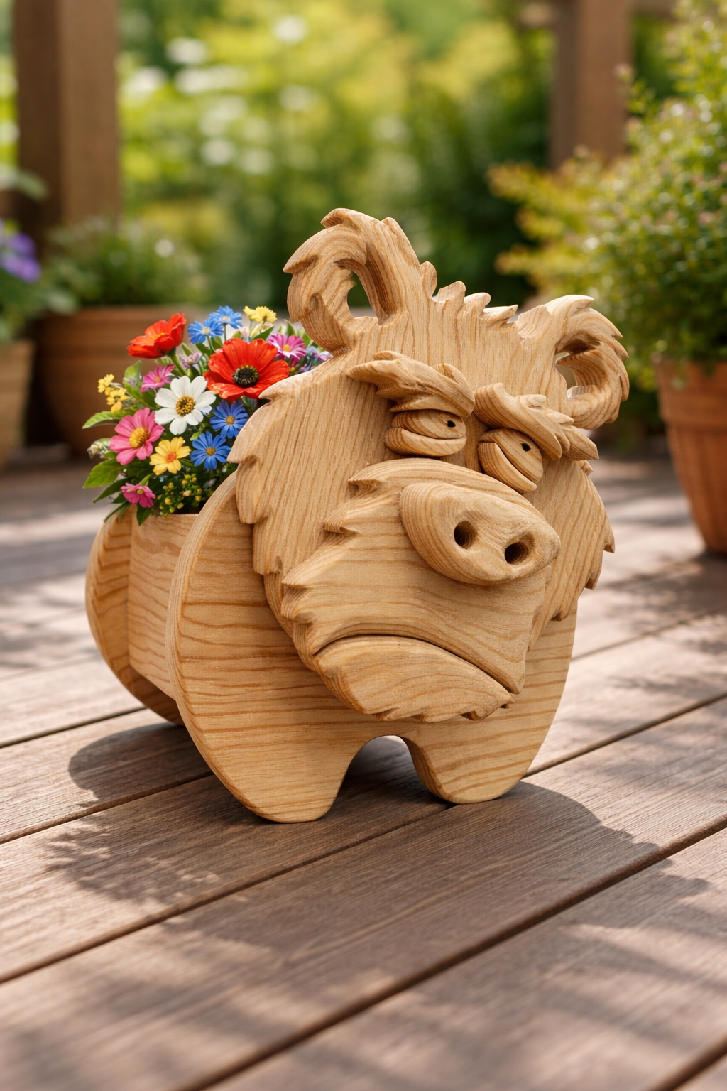 Wooden Bear no.4 Design for Unique Home & Garden Decoration | PDF | SVG | DXF | Scroll Saw