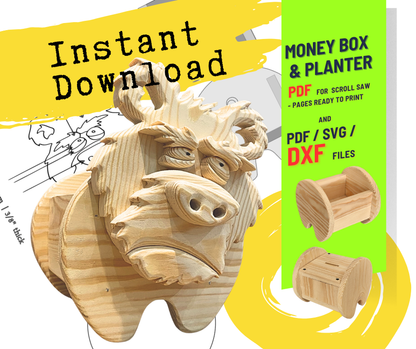 Wooden Bear no.4 Design for Unique Home & Garden Decoration | PDF | SVG | DXF | Scroll Saw