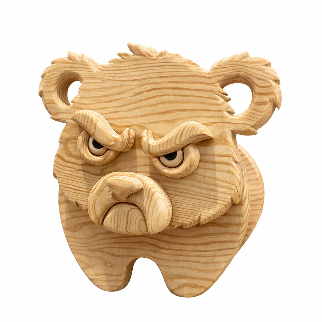 Wooden Bear no.3 Design for Unique Home & Garden Decoration | PDF | SVG | DXF | Scroll Saw