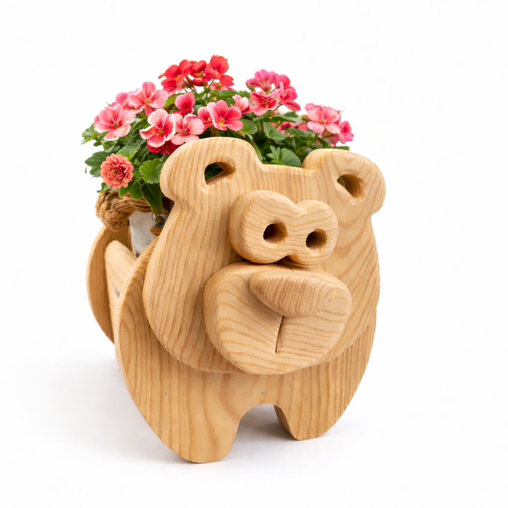 Wooden Bear no.2 Design for Unique Home & Garden Decoration | PDF | SVG | DXF | Scroll Saw