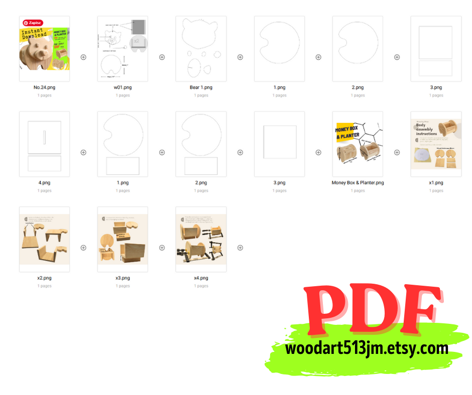 Woodworking Bear no.1 Design for Unique Home & Garden Decoration | PDF | SVG | DXF | Scroll Saw