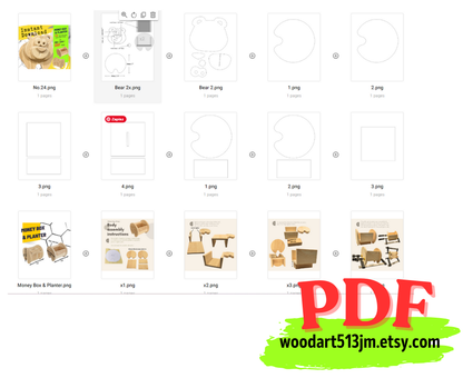 Wooden Bear no.2 Design for Unique Home & Garden Decoration | PDF | SVG | DXF | Scroll Saw
