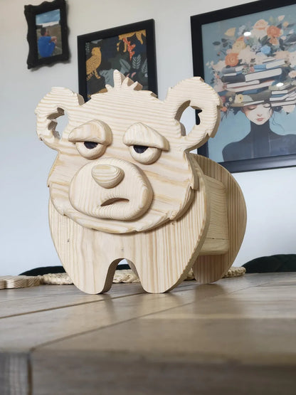 Wooden Bear no.7 Design for Unique Home & Garden Decoration | PDF | SVG | DXF | Scroll Saw