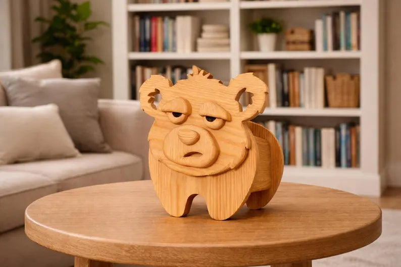 Wooden Bear no.7 Design for Unique Home & Garden Decoration | PDF | SVG | DXF | Scroll Saw