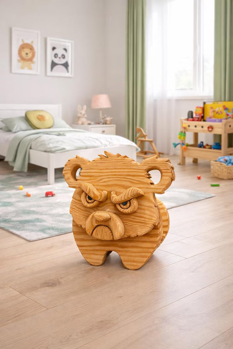 Wooden Bear no.3 Design for Unique Home & Garden Decoration | PDF | SVG | DXF | Scroll Saw