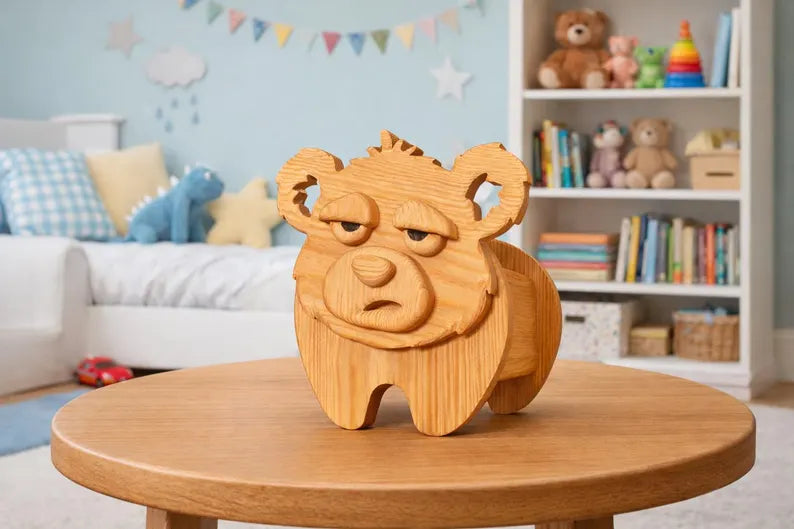 Wooden Bear no.7 Design for Unique Home & Garden Decoration | PDF | SVG | DXF | Scroll Saw