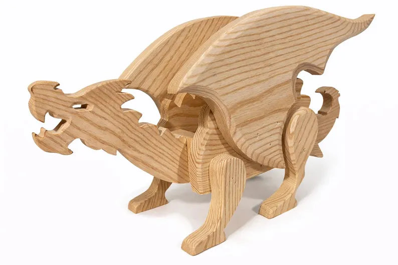 Dragon Planter Scroll Saw Pattern | Woodworking Plans (PDF, SVG, Dxf) 2 Sizes