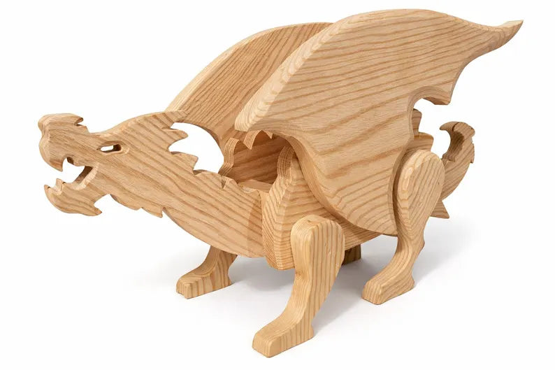 Dragon Planter Scroll Saw Pattern | Woodworking Plans (PDF, SVG, Dxf) 2 Sizes