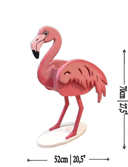 Flamingo Planter Box 2 Sizes Woodworking Plans, Scroll Saw Template | (PDF, SVG, Dxf)