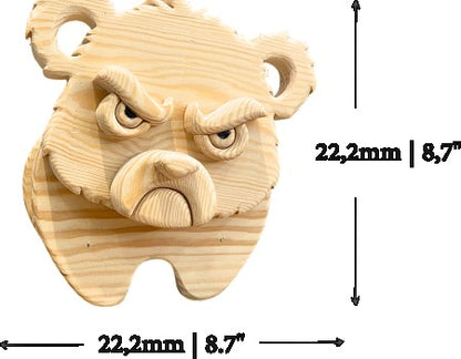 Wooden Bear no.3 Design for Unique Home & Garden Decoration | PDF | SVG | DXF | Scroll Saw