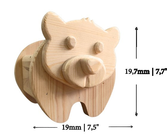 Woodworking Bear no.1 Design for Unique Home & Garden Decoration | PDF | SVG | DXF | Scroll Saw